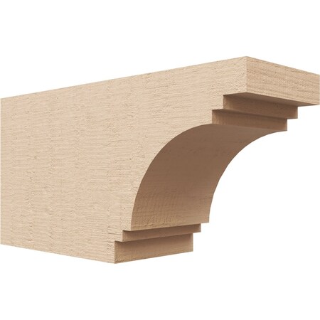 Ekena Millwork 4in. W x 6in. H x 12in. L Pescadero Woodgrain TimberThane Rafter Tail, Primed Tan RFTUR04X06X12PECRCPR